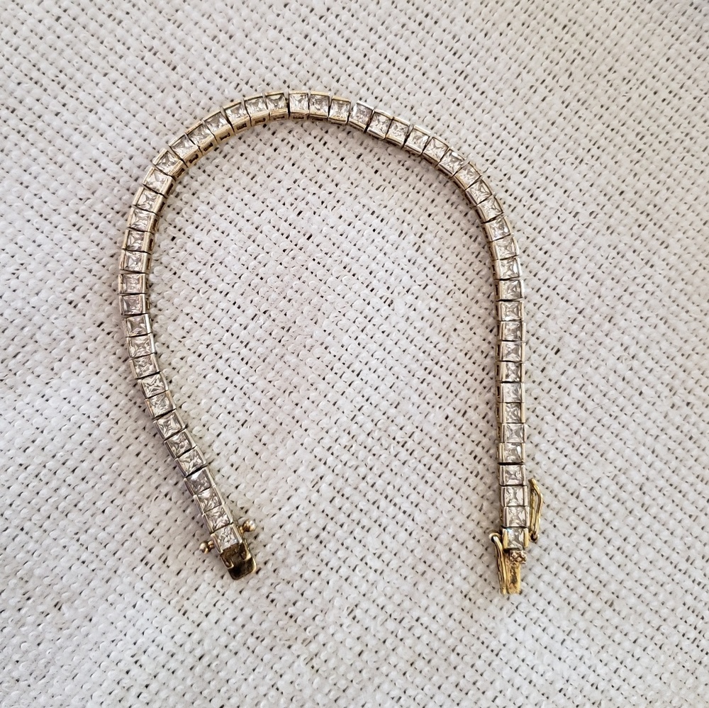 Vintage faux diamond tennis bracelet